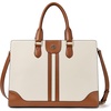 image:imageBOSTANTEN Leather Laptop Briefcase for Women Shoulder Bag 156 Inch Business Computer Work ToteBbeige