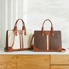 image:imageBOSTANTEN Leather Laptop Briefcase for Women Shoulder Bag 156 Inch Business Computer Work ToteBbeige