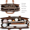 image:imageBOSTANTEN Leather Laptop Briefcase for Women Shoulder Bag 156 Inch Business Computer Work ToteBbeige