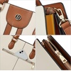 image:imageBOSTANTEN Leather Laptop Briefcase for Women Shoulder Bag 156 Inch Business Computer Work ToteBbeige
