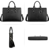 image:imageBOSTANTEN Leather Lawyers Briefcase Laptop Business Slim Bags for Men amp WomenBlack Medium