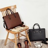 image:imageBOSTANTEN Leather Lawyers Briefcase Laptop Business Slim Bags for Men amp WomenCoffee Medium