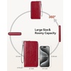 image:imageBOSTANTEN Leather Wallet for Women RFID Blocking Zip Around Credit Cards Holder Phone ClutchBRed
