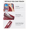 image:imageBOSTANTEN Leather Wallet for Women RFID Blocking Zip Around Credit Cards Holder Phone ClutchBRed
