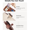 image:imageBOSTANTEN Leather Wallets for Women RFID Blocking Zipper Pocket Small Bifold Wallet Card Case Wine Red1Beige