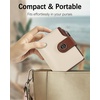 image:imageBOSTANTEN Leather Wallets for Women RFID Blocking Zipper Pocket Small Bifold Wallet Card Case Wine Red1Beige