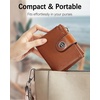 image:imageBOSTANTEN Leather Wallets for Women RFID Blocking Zipper Pocket Small Bifold Wallet Card Case Wine Red1Brown