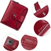 image:imageBOSTANTEN Leather Wallets for Women RFID Blocking Zipper Pocket Small Bifold Wallet Card Case Wine Red3aWine Red
