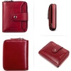 image:imageBOSTANTEN Leather Wallets for Women RFID Blocking Zipper Pocket Small Bifold Wallet Card Case Wine Red3aWine Red