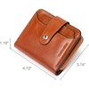 image:imageBOSTANTEN Leather Wallets for Women RFID Blocking Zipper Pocket Small Bifold Wallet Card Case Wine Red3abrownoil Wax