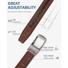 image:imageBOSTANTEN Mens Belt Leather Ratchet 1 38 Belt For Men Gift Dress and Casual with Adjustable Buckle Trim to Fit001vintage Brown