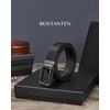 image:imageBOSTANTEN Mens Belt Leather Ratchet 1 38 Belt For Men Gift Dress and Casual with Adjustable Buckle Trim to Fit002glossy Black