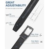 image:imageBOSTANTEN Mens Belt Leather Ratchet 1 38 Belt For Men Gift Dress and Casual with Adjustable Buckle Trim to Fit002glossy Black