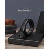 image:imageBOSTANTEN Mens Belt Leather Ratchet 1 38 Belt For Men Gift Dress and Casual with Adjustable Buckle Trim to Fit004matte Black  Smooth