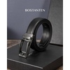 image:imageBOSTANTEN Mens Belt Leather Ratchet 1 38 Belt For Men Gift Dress and Casual with Adjustable Buckle Trim to Fit006black
