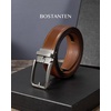 image:imageBOSTANTEN Mens Belt Leather Ratchet 1 38 Belt For Men Gift Dress and Casual with Adjustable Buckle Trim to Fit007dark Brown