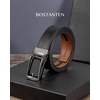 image:imageBOSTANTEN Mens Belt Leather Ratchet 1 38 Belt For Men Gift Dress and Casual with Adjustable Buckle Trim to Fit008black  Brown