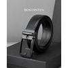 image:imageBOSTANTEN Mens Belt Leather Ratchet 1 38 Belt For Men Gift Dress and Casual with Adjustable Buckle Trim to Fit011all Black