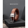 image:imageBOSTANTEN Mens Belt Leather Ratchet 1 38 Belt For Men Gift Dress and Casual with Adjustable Buckle Trim to Fit011gunbrown
