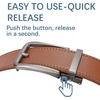 image:imageBOSTANTEN Mens Belt Leather Ratchet 1 38 Belt For Men Gift Dress and Casual with Adjustable Buckle Trim to Fit011gunbrown