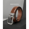image:imageBOSTANTEN Mens Belt Leather Ratchet 1 38 Belt For Men Gift Dress and Casual with Adjustable Buckle Trim to Fit013dark Brown