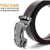 image:imageBOSTANTEN Mens Belt Leather Ratchet Belt For Men Dress and Casual with Adjustable Buckle Trim to Fit001 Coffee