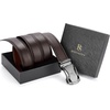 image:imageBOSTANTEN Mens Belt Leather Ratchet Belt For Men Dress and Casual with Adjustable Buckle Trim to Fit001 Coffee