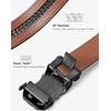 image:imageBOSTANTEN Mens Belt Leather Ratchet Belt For Men Dress and Casual with Adjustable Buckle Trim to Fit003black With Apricot