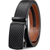 image:imageBOSTANTEN Mens Belt Leather Ratchet Belt For Men Dress and Casual with Adjustable Buckle Trim to Fit003black With Coffee