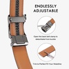 image:imageBOSTANTEN Mens Belt Leather Ratchet Belt For Men Dress and Casual with Adjustable Buckle Trim to Fit009black With Apricot