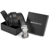 image:imageBOSTANTEN Mens Belt Leather Ratchet Belt For Men Dress and Casual with Adjustable Buckle Trim to Fit009black With Apricot