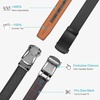 image:imageBOSTANTEN Mens Belt Leather Ratchet Belt For Men Dress and Casual with Adjustable Buckle Trim to Fit009black With Apricot