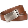 image:imageBOSTANTEN Mens Belt Leather Ratchet Belt For Men Dress and Casual with Adjustable Buckle Trim to Fit011 All Brown
