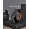 image:imageBOSTANTEN Mens Belt Leather Ratchet Belt For Men Dress and Casual with Adjustable Buckle Trim to Fit012  Black  Brown