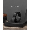 image:imageBOSTANTEN Mens Belt Leather Ratchet Belt For Men Dress and Casual with Adjustable Buckle Trim to Fit013  Black