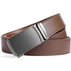 image:imageBOSTANTEN Mens Belt Leather Ratchet Belt For Men Dress and Casual with Adjustable Buckle Trim to Fit015  All Brown