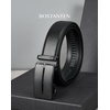 image:imageBOSTANTEN Mens Belt Leather Ratchet Belt For Men Dress and Casual with Adjustable Buckle Trim to Fit022  Black