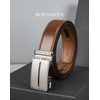 image:imageBOSTANTEN Mens Belt Leather Ratchet Belt For Men Dress and Casual with Adjustable Buckle Trim to Fit024  Bostantendark Brown
