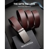 image:imageBOSTANTEN Mens Belt Leather Ratchet Belt For Men Dress and Casual with Adjustable Buckle Trim to Fit025 Brown B