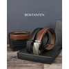 image:imageBOSTANTEN Ratchet Leather Belt For Men 2 Pack Dress and Casual with Adjustable Buckle Trim to Fit003black and Coffee