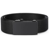 image:imageBOSTANTEN Ratchet Web Belt Men Nylon Golf Adjustable Work Mens Belt with Casual Pants001 All Black