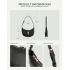 image:imageBOSTANTEN Shoulder Bags for Women Small Crescent Moon Underarm Purse Trendy Vegan Leather HandbagBlack