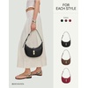 image:imageBOSTANTEN Shoulder Bags for Women Small Crescent Moon Underarm Purse Trendy Vegan Leather HandbagBlack