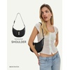 image:imageBOSTANTEN Shoulder Bags for Women Small Crescent Moon Underarm Purse Trendy Vegan Leather HandbagBlack