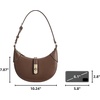 image:imageBOSTANTEN Shoulder Bags for Women Small Crescent Moon Underarm Purse Trendy Vegan Leather HandbagBrown