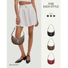 image:imageBOSTANTEN Shoulder Bags for Women Small Crescent Moon Underarm Purse Trendy Vegan Leather HandbagBrown