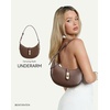 image:imageBOSTANTEN Shoulder Bags for Women Small Crescent Moon Underarm Purse Trendy Vegan Leather HandbagBrown