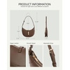 image:imageBOSTANTEN Shoulder Bags for Women Small Crescent Moon Underarm Purse Trendy Vegan Leather HandbagBrown