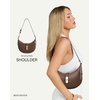 image:imageBOSTANTEN Shoulder Bags for Women Small Crescent Moon Underarm Purse Trendy Vegan Leather HandbagBrown