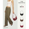 image:imageBOSTANTEN Shoulder Bags for Women Small Crescent Moon Underarm Purse Trendy Vegan Leather HandbagWine Red